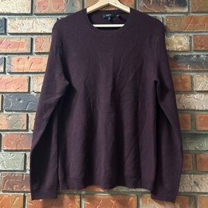 Theory Men’s Cashmere Medin Purple Crewneck Sweater